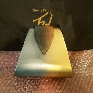 NWT Timmy Woods gold & silver clutch handbag